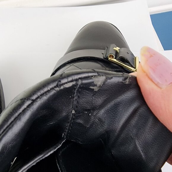 Zara Woman Chelsea Black Ankle Quilted Booties Size 38 - Picture 8 of 10